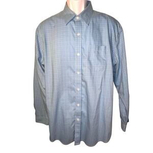 L.L. Bean wrinkle resistant traditional fit button front mens L check shirt ￼